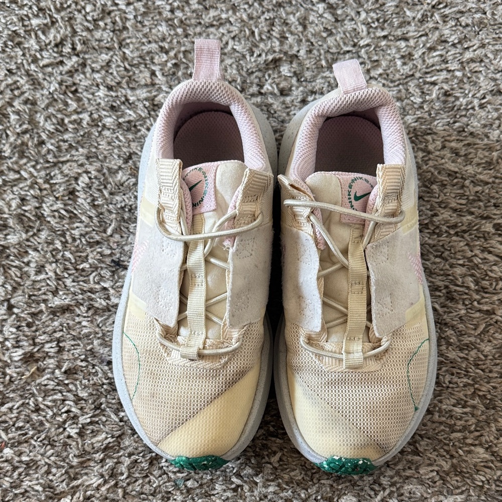 Nike Cream and Pink Athletic Shoes